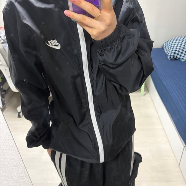 나이키 클럽 라인드 우븐 트랙수트 블랙 s