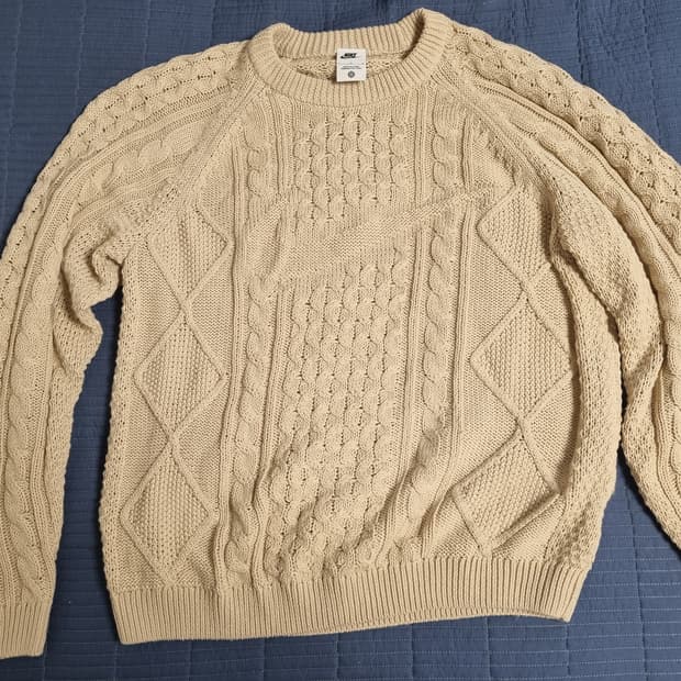 나이키 케이블 니트 스웨터 라탄 L