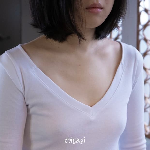 (구해요)Chiyagi wing rib tee (white)