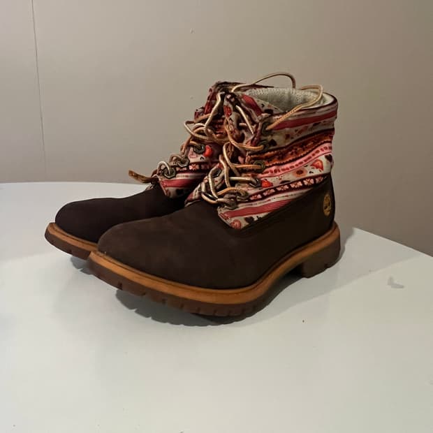 팀버랜드 롤탑 패턴 부츠