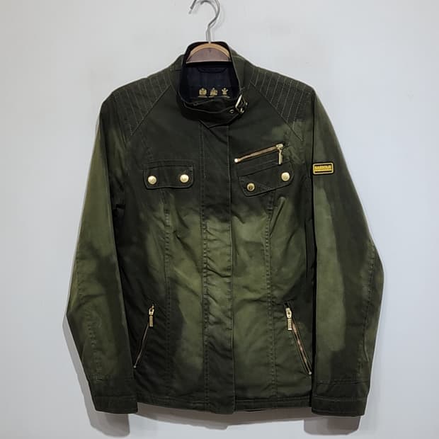 (M) 바버 인터내셔널 왁싱자켓 카키 왁스점퍼 매장판 