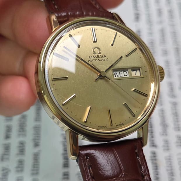 빈티지 오메가 씨마스터 데이데이트 올금장 샴골판 오토매틱