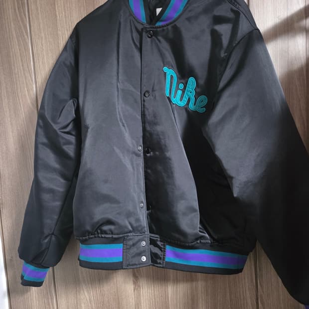 나이키 새틴 애슬레틱 덕아웃 자켓 100