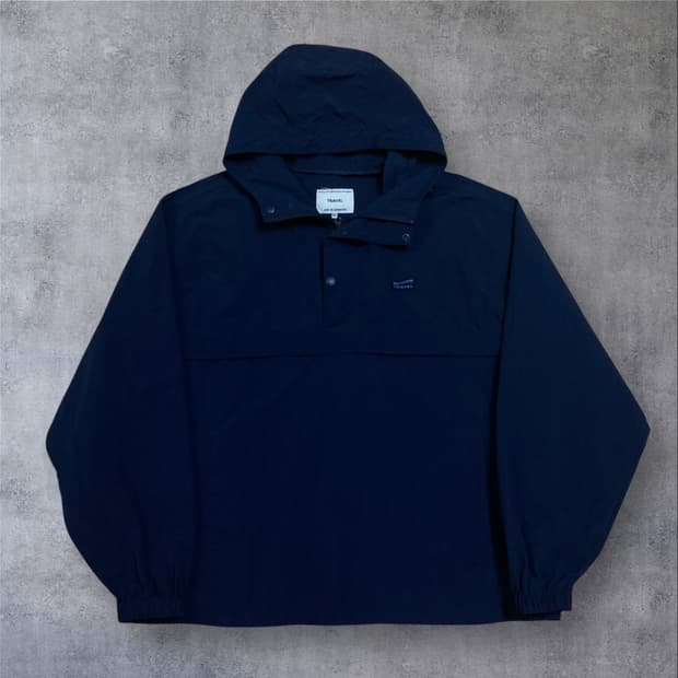 트래블 스몰 로고 네이비 아노락 바람막이