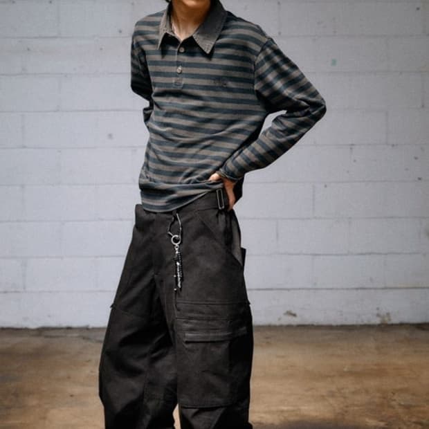 해칭룸 vtg스트라이프 폴로셔츠 4사이즈