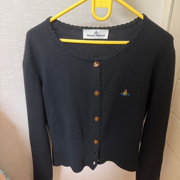 비비안웨스트우드 orb 자수 가디건 블랙 