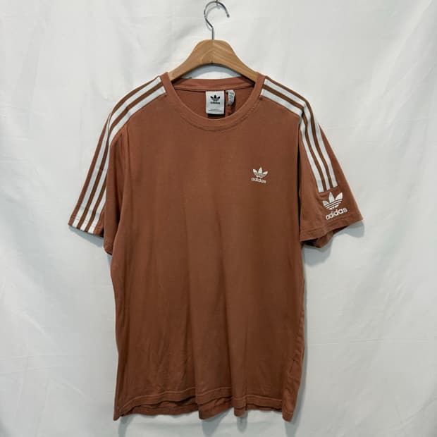 아디다스 삼선 코튼 반팔티 XL