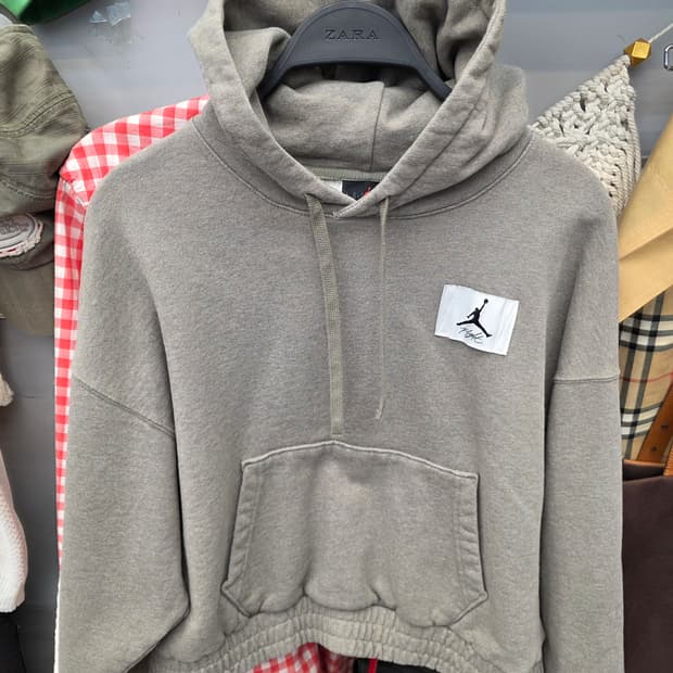 나이키 조던 크롭 후드티 M