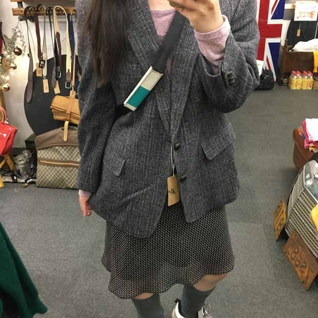 해리스 트위드 자켓