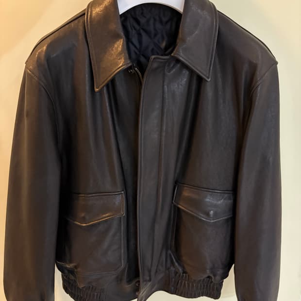 쿠어 베지터블 레더 a2자켓 블랙 L사이즈