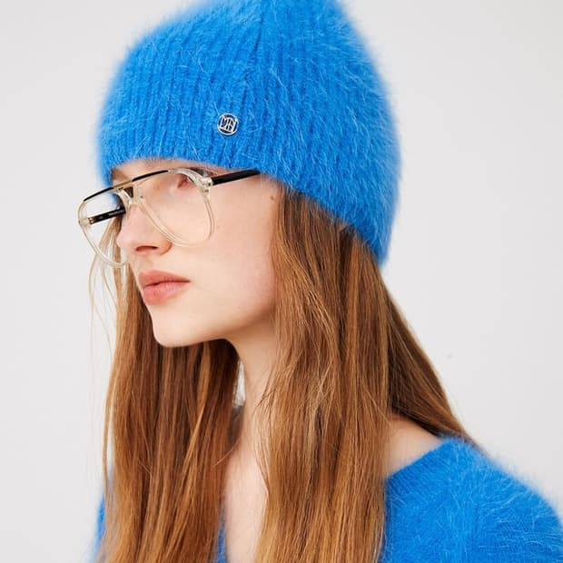 [OS] 문선 프리미엄 앙고라 비니 바이스 블루