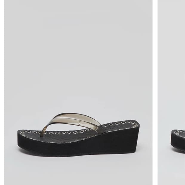 아카이브앱크 eyelet platform sandals (black)