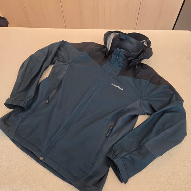 몽벨 바람막이 후드 자켓 블루 110