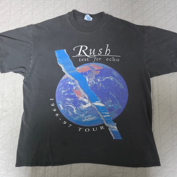 [XL] 90s 러쉬 RUSH test for echo 지구본 빈티지 밴