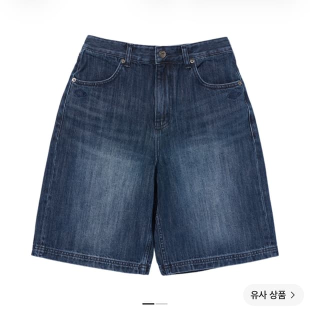 미스치프 데님 버뮤다 팬츠 인디고 S