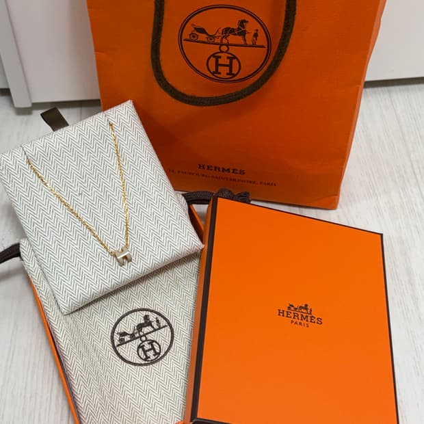 에르메스 미니 팝아슈 목걸이 마론 글라쎄