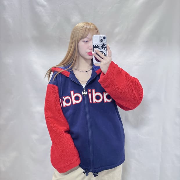 아디다스 90‘s JAPAN 빅로고 후리스 점퍼 