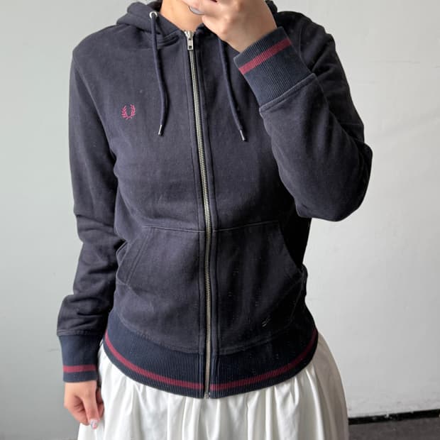 [S] 프레드페리 네이비 후드집업