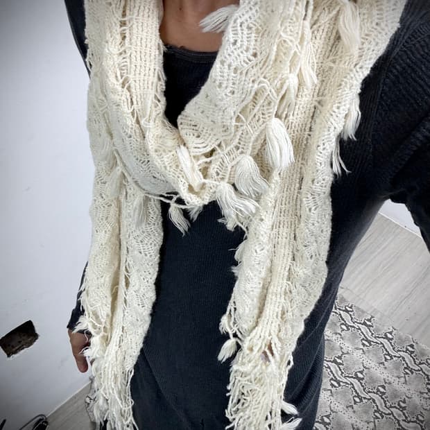 “Vintage” Fairy Mood Ivory Scarf
