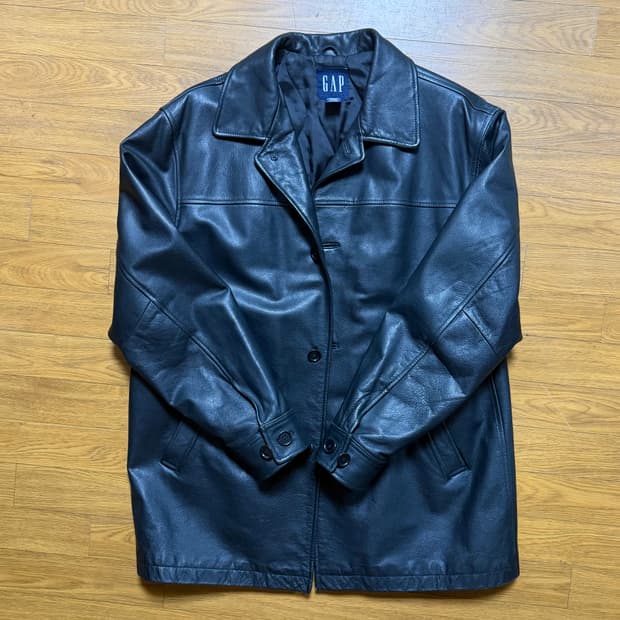 90s 올드갭 레더 카코트 L