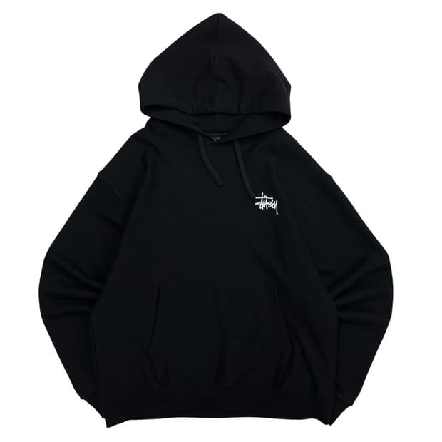 스투시 미니로고 블랙 후드 XL