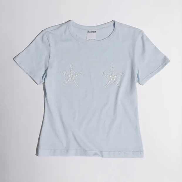 스컬프터 Pearl Starfish Tee Baby Blue