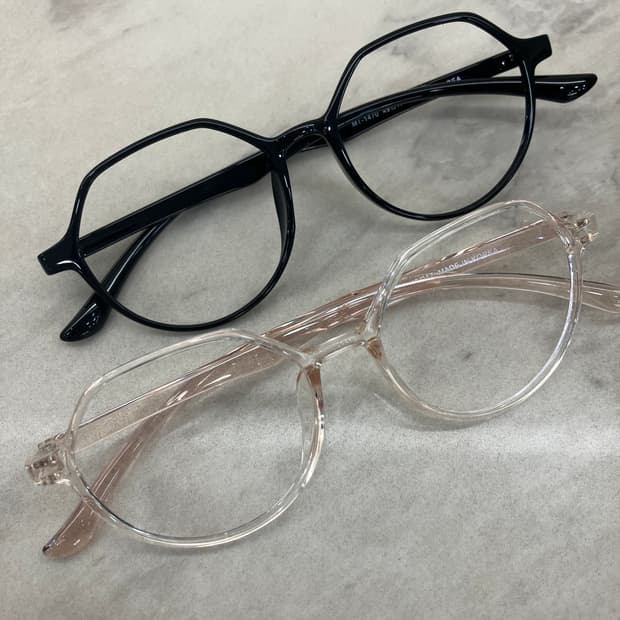 오앤씨 ONC 라운드 뿔테 안경 (블랙,클리어 2가지)