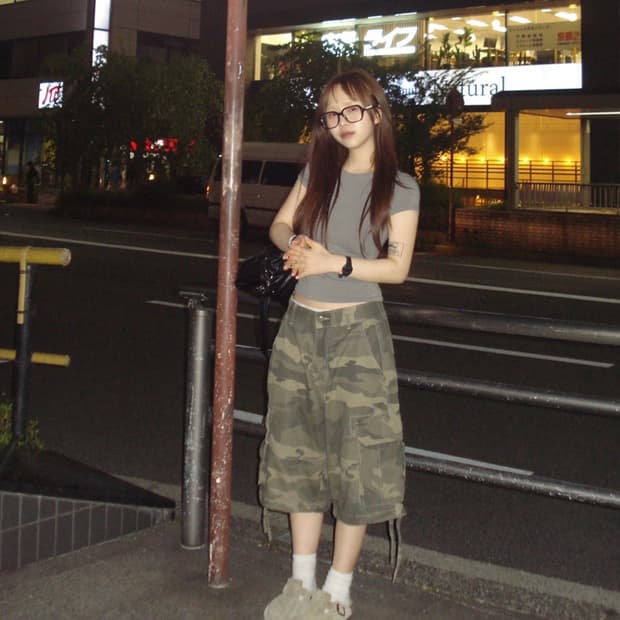 아워캐비넷 카모 버뮤다