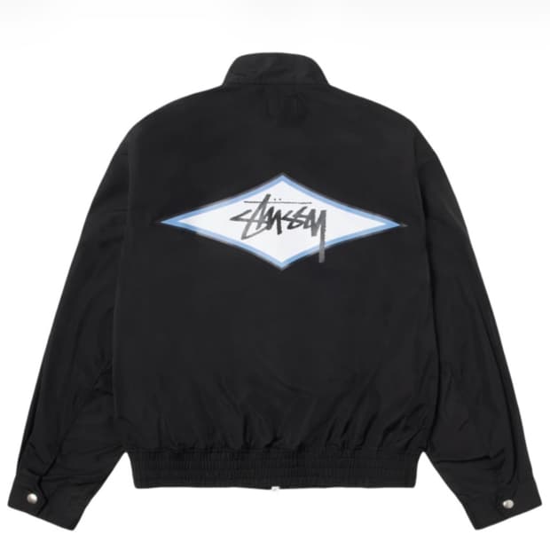 스투시 서프 팀 해링턴 자켓 블랙