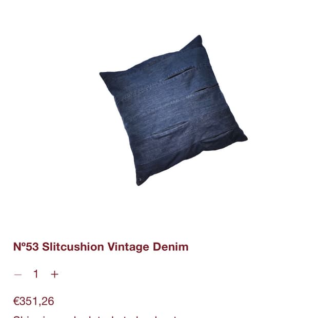 Bless 빈티지 데님 슬릿 쿠션