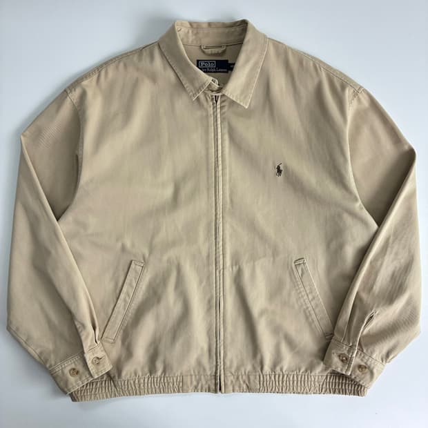Polo  폴로 랄프로렌 90,s 자수 베이지 해링턴 자켓