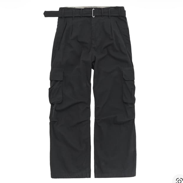 3)폴리테루 벨티드 카고 팬츠 1.2v 블랙