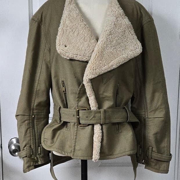 한섬 시스템 양털카라 자켓