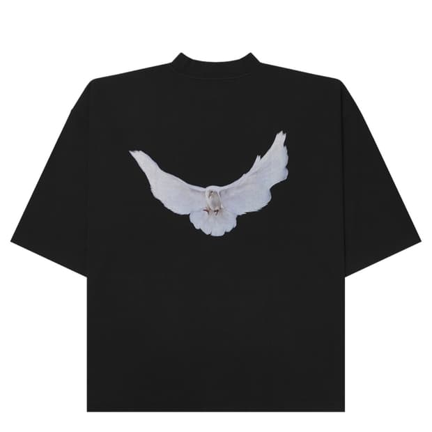 M)이지 갭 엔지니어드 바이 발렌시아가 도브 3/4 슬리브 티셔츠 블랙 