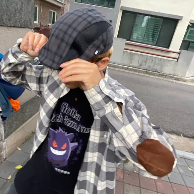닥스 체크 헌팅캡