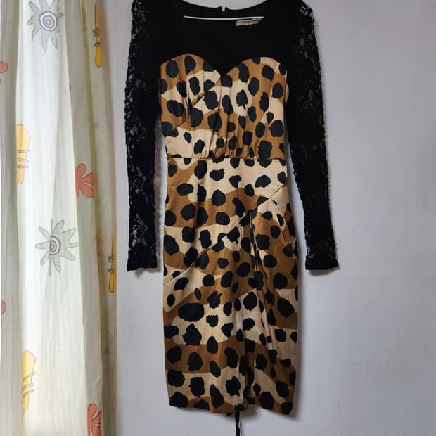 르샵블랙   레이스 배색 롱원피스55