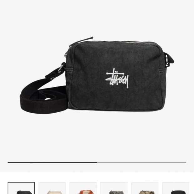 스투시 캔버스 사이드 파우치 워시드