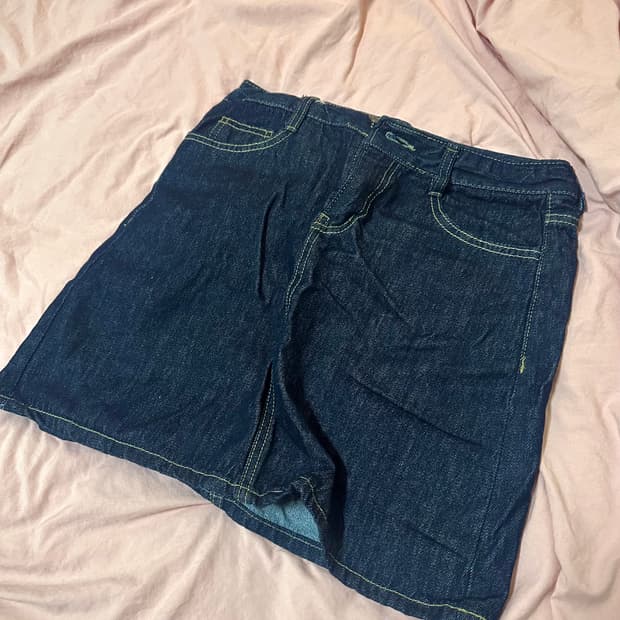 데님 생지 스커트