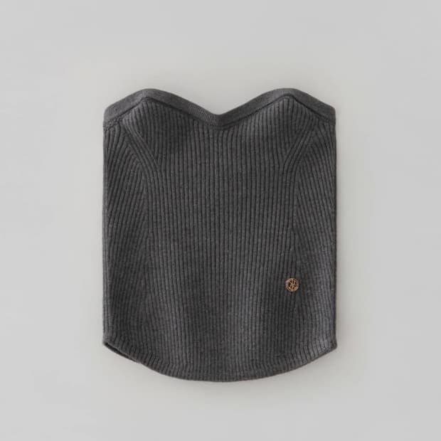 레이스 RRACE 케이블 라인 니트 뷔스티에 차콜