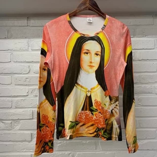 마리아 프린팅 티셔츠