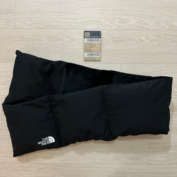 [os] 노스페이스 티볼 패딩 머플러 블랙