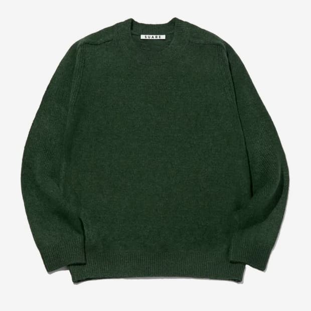 [품절]수아레 울새들 라운드 니트-그린/M 남성녹색니트/겨울니트/파브레가