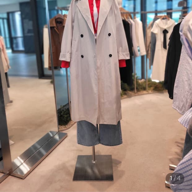 온앤온 더블버튼 트렌치코트 55