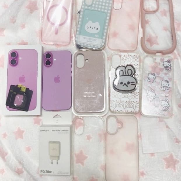 아이폰 16 256기가 핑크 + 박스, 케이스, 필름 모두드림