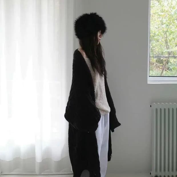 르노우 헤비 울 가디건