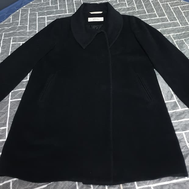 (한정판) 카루소 장광효 컬렉션 앙고라70% 미디코트 블랙 (77사이즈)