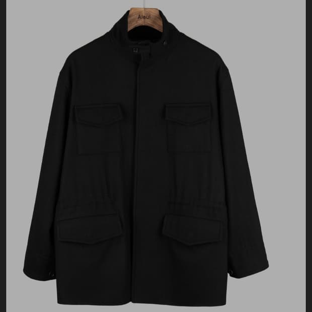 아이엘(Aieul) 필드 자켓 블랙 해링본