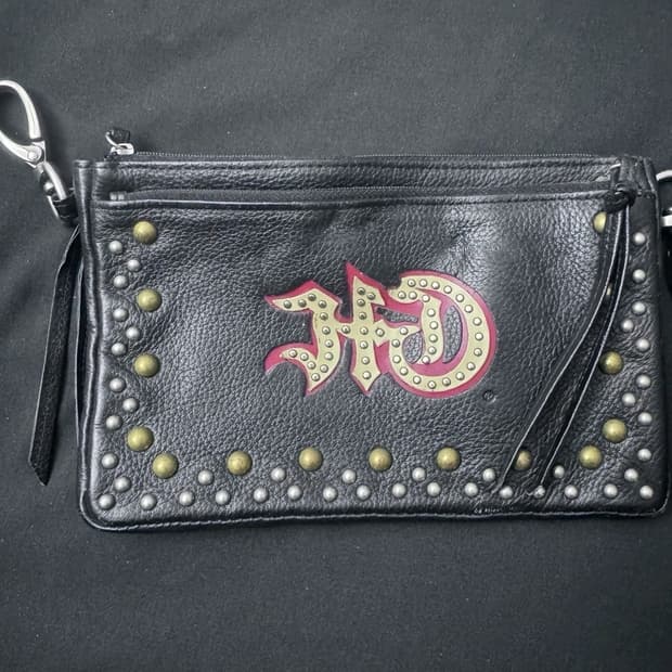 90s 할리 데이비슨 빈티지 레더 클러치 바이커 파우치 월렛 usa