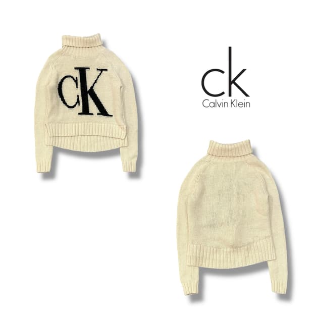  캘빈클라인 진스 터틀넥 울 니트 y13902