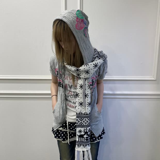 Kitsch&Y2K Mood Reversible 1/2 hoodie 